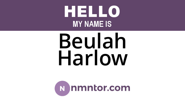 Beulah Harlow