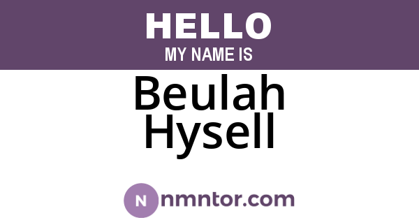 Beulah Hysell