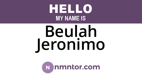 Beulah Jeronimo