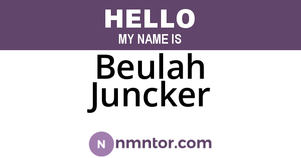 Beulah Juncker
