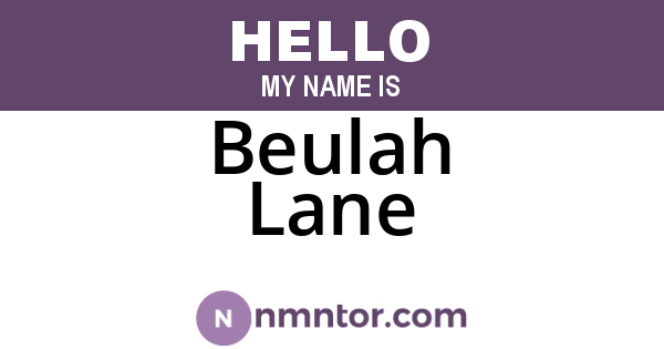 Beulah Lane