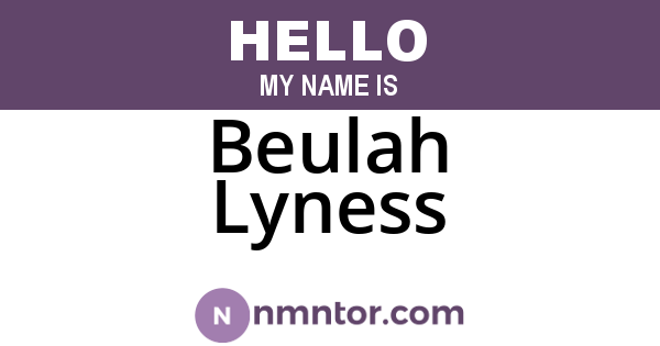 Beulah Lyness