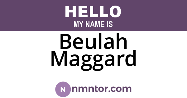 Beulah Maggard