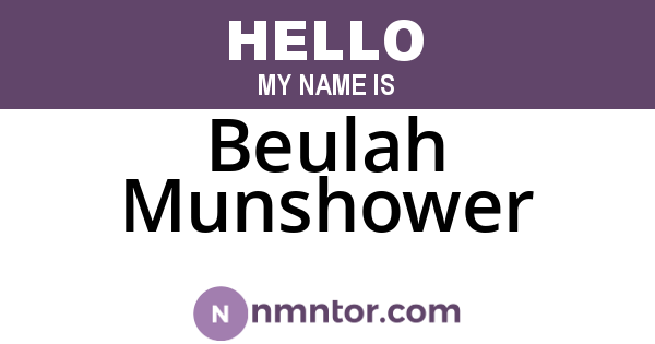 Beulah Munshower