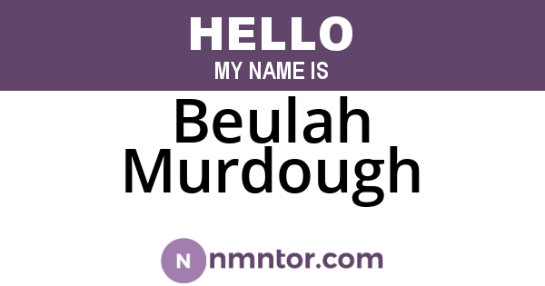 Beulah Murdough