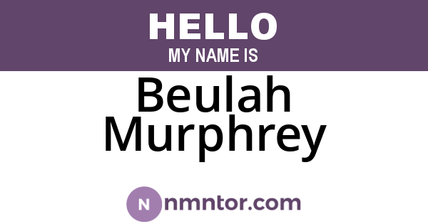 Beulah Murphrey