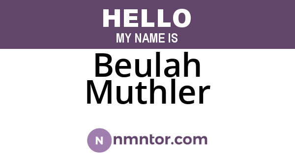 Beulah Muthler