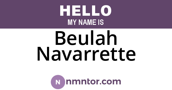 Beulah Navarrette