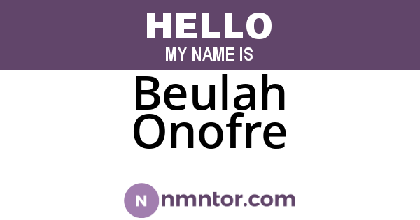Beulah Onofre