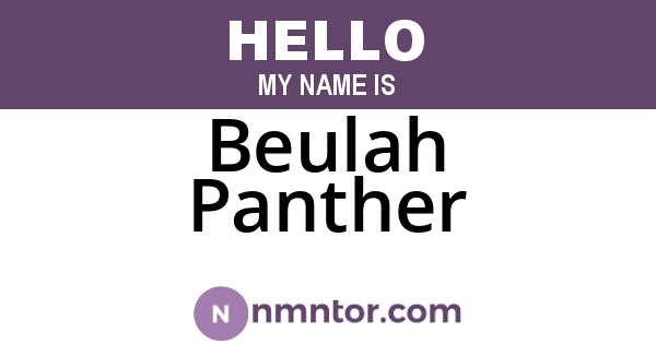 Beulah Panther