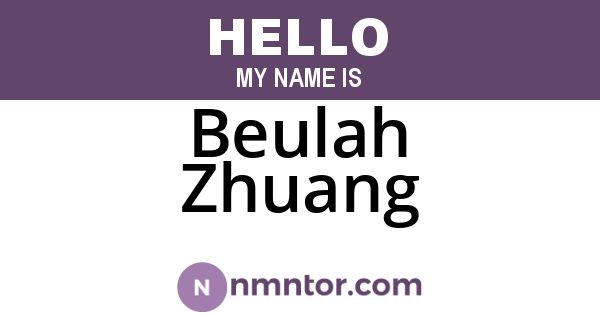 Beulah Zhuang