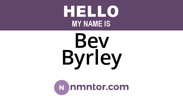 Bev Byrley