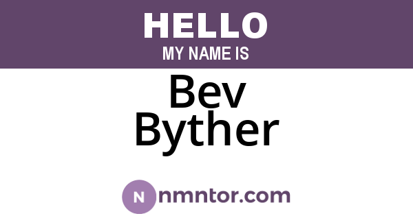 Bev Byther