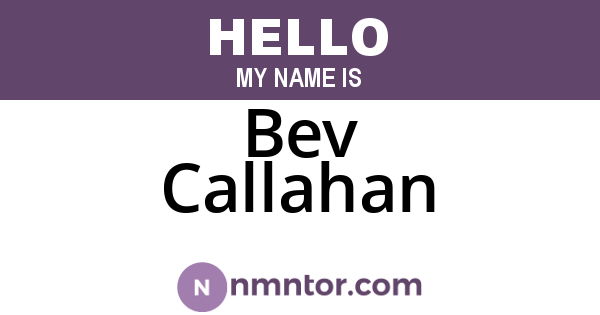 Bev Callahan