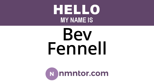 Bev Fennell
