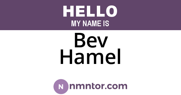 Bev Hamel