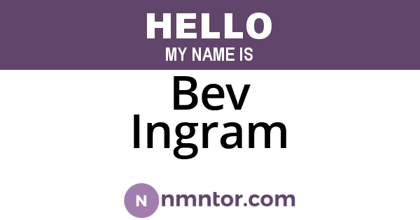 Bev Ingram