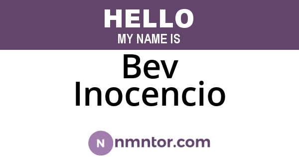 Bev Inocencio
