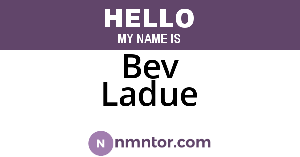 Bev Ladue