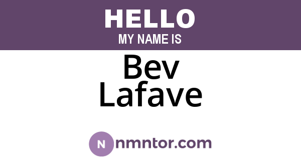Bev Lafave