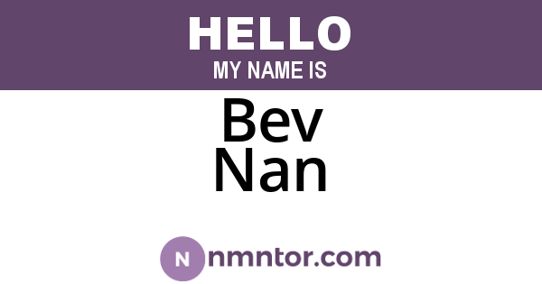 Bev Nan