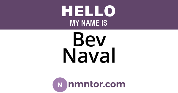 Bev Naval