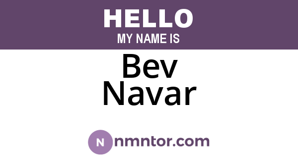 Bev Navar