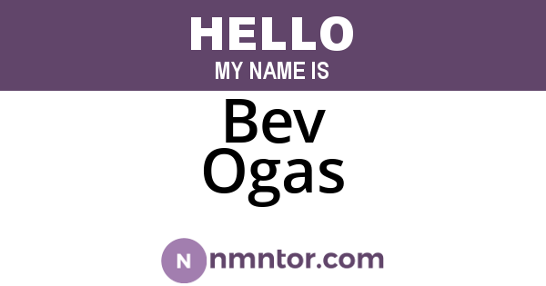 Bev Ogas
