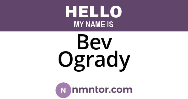 Bev Ogrady