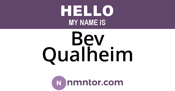 Bev Qualheim