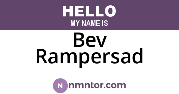 Bev Rampersad