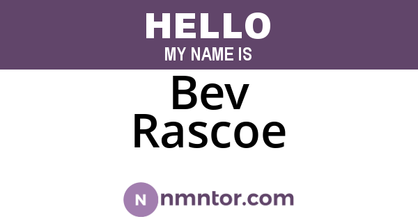 Bev Rascoe