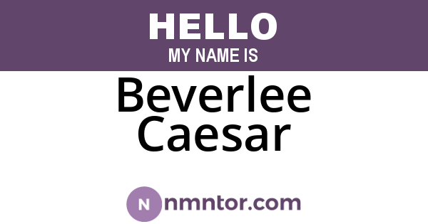 Beverlee Caesar