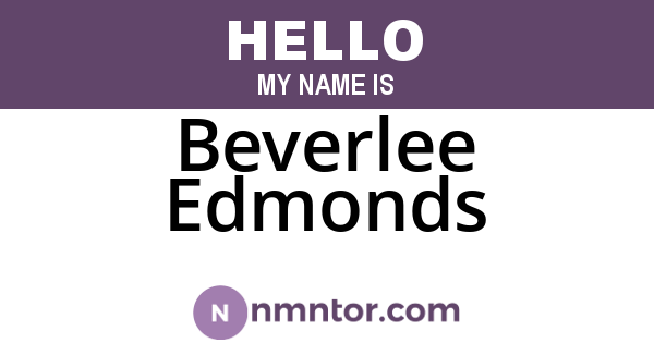 Beverlee Edmonds