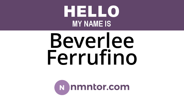Beverlee Ferrufino