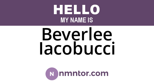 Beverlee Iacobucci