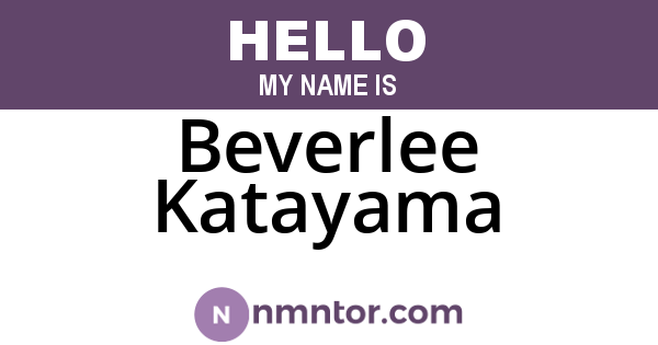 Beverlee Katayama