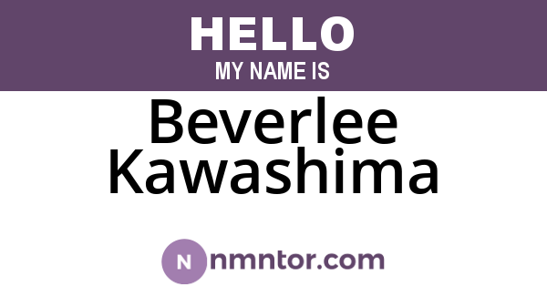 Beverlee Kawashima