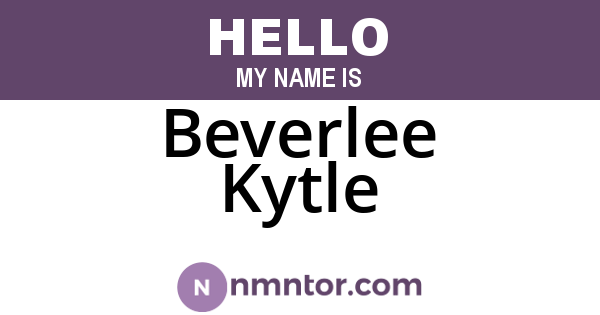 Beverlee Kytle