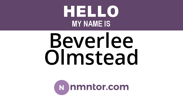 Beverlee Olmstead