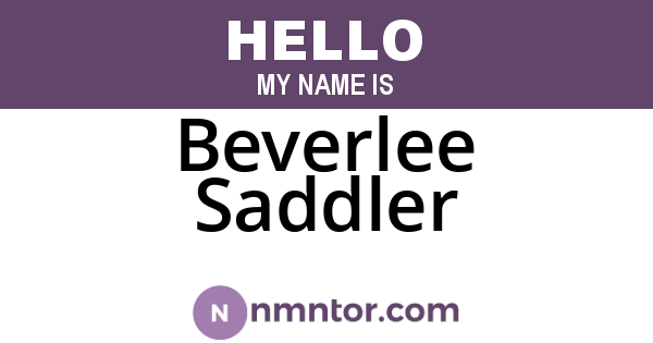 Beverlee Saddler