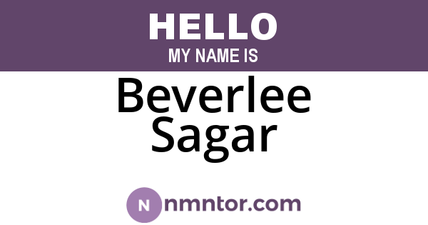 Beverlee Sagar