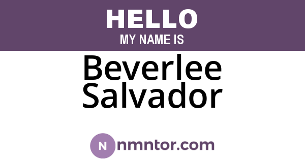 Beverlee Salvador