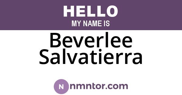Beverlee Salvatierra