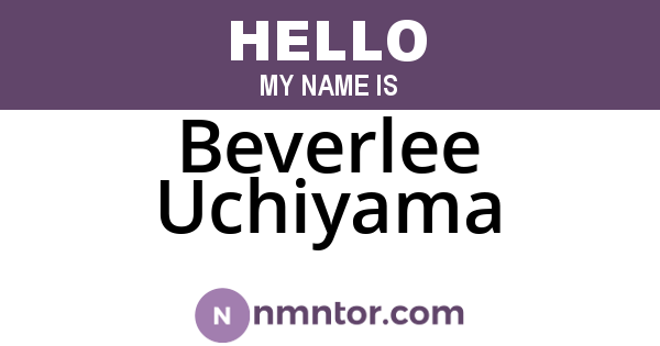 Beverlee Uchiyama