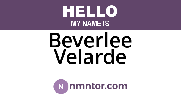 Beverlee Velarde