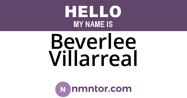 Beverlee Villarreal