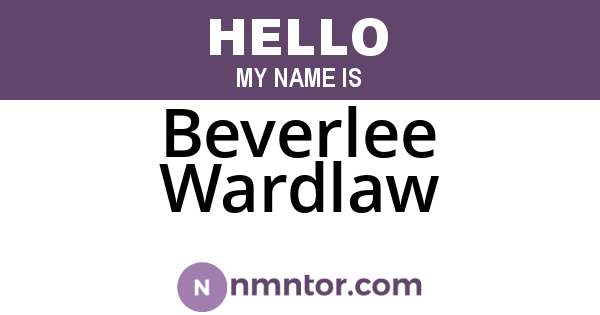 Beverlee Wardlaw
