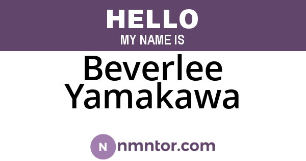 Beverlee Yamakawa