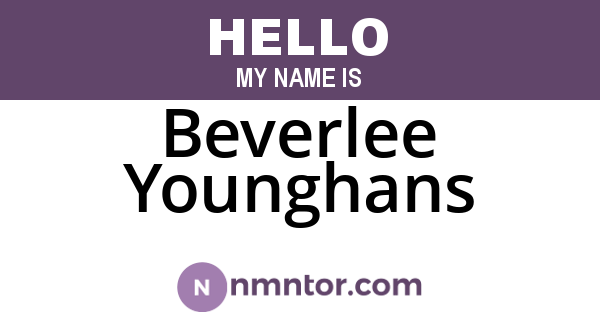 Beverlee Younghans